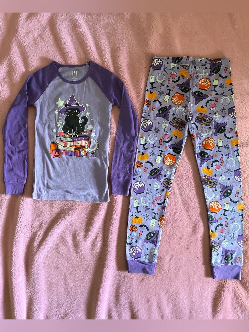 Children’s Place Halloween Cat Pajama Set Size 6X/7